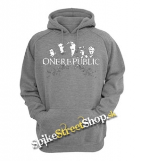 ONE REPUBLIC - Logo And Band - šedá pánska mikina