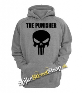 PUNISHER - Logo & Lebka - šedá pánska mikina