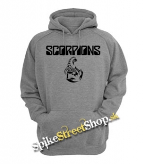 SCORPIONS - Logo - šedá pánska mikina