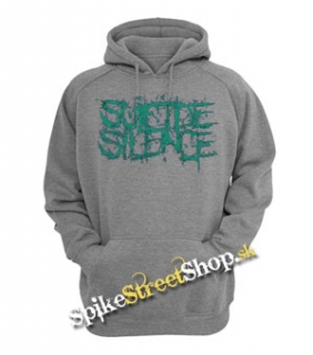 SUICIDE SILENCE - Turquoise Logo - šedá pánska mikina