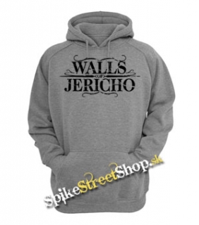 WALLS OF JERICHO - Logo - šedá pánska mikina