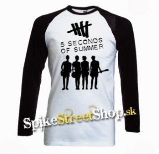 5 SECONDS OF SUMMER - Logo & Band - pánske tričko s dlhými rukávmi