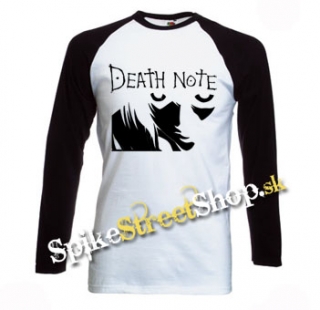 DEATH NOTE - Logo And Portrait - pánske tričko s dlhými rukávmi