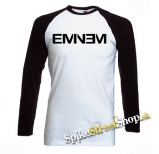 EMINEM - Black Logo - pánske tričko s dlhými rukávmi