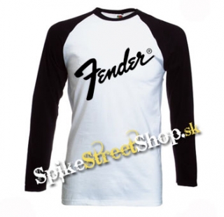 FENDER - Logo - pánske tričko s dlhými rukávmi