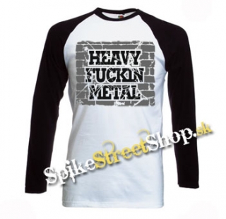 HEAVY FUCKIN METAL - pánske tričko s dlhými rukávmi