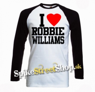 I LOVE ROBBIE WILLIAMS - pánske tričko s dlhými rukávmi