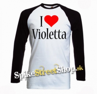 I LOVE VIOLETTA - pánske tričko s dlhými rukávmi