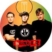 BLINK 182 - kapela na oranžovo-zelenom podklade - odznak