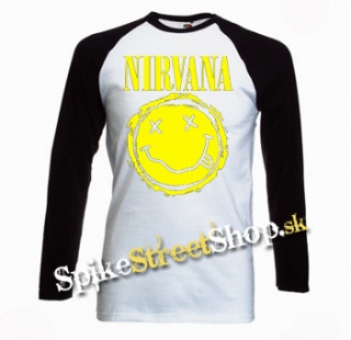 NIRVANA - Grunge Smile - pánske tričko s dlhými rukávmi