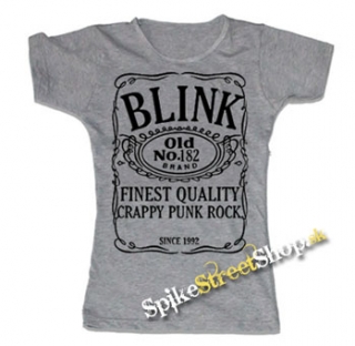 BLINK 182 - Jack Daniels Motive - šedé dámske tričko