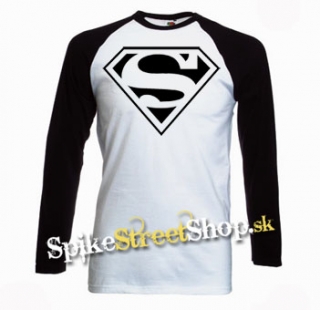 SUPERMAN - Logo - pánske tričko s dlhými rukávmi