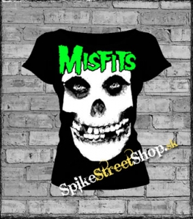 MISFITS - Skull Green Logo - dámske tričko