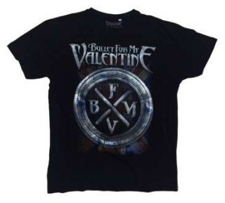 BULLET FOR MY VALENTINE - Crest Logo - čierne pánske tričko