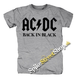 AC/DC - Back In Black - sivé pánske tričko