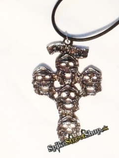 GUNS N ROSES - Skull Cross - kovový strieborný prívesok
