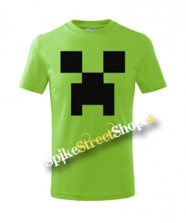 MINECRAFT - Creeper - zelené pánske tričko vo farbe APPLE GREEN