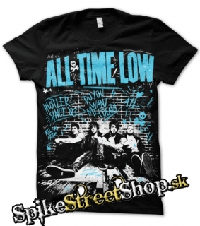 ALL TIME LOW - Band Distressed - čierne pánske tričko (Výpredaj)