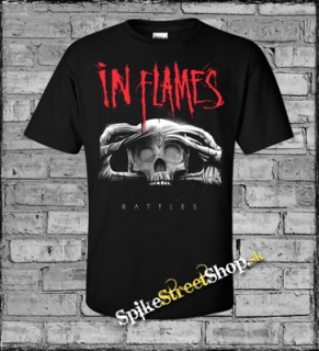 IN FLAMES - Battles Cover - čierne pánske tričko