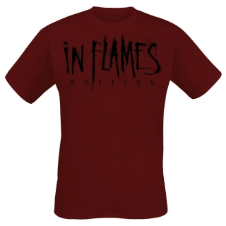 IN FLAMES - Battles - červené pánske tričko