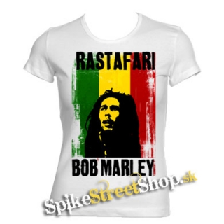 BOB MARLEY - Rastafari - biele dámske tričko