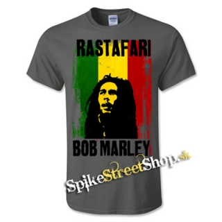 BOB MARLEY - Rastafari - tmavošedé pánske tričko