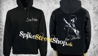 JIMI HENDRIX - Guitar - čierna pánska mikina na zips