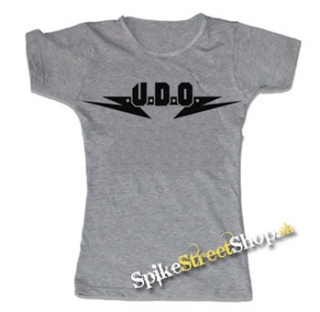 U.D.O. - Logo - šedé dámske tričko