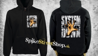 SYSTEM OF A DOWN - Hand - čierna pánska mikina na zips