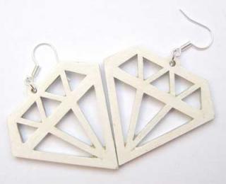 Náušnice DIAMANT - WHITE (-40%=VÝPREDAJ)