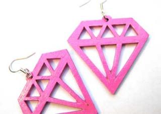 Náušnice DIAMANT - PINK (-40%=VÝPREDAJ)