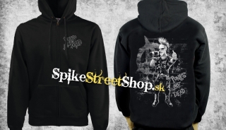 OLD PUNKS NEVER DIE - čierna pánska mikina na zips