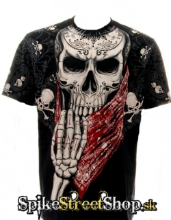 GOTHIC COLLECTION - Skull Bandit - čierne pánske tričko