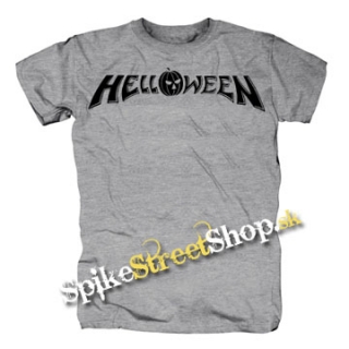 HELLOWEEN - Logo - sivé pánske tričko