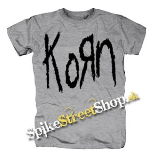 KORN - Logo - sivé pánske tričko
