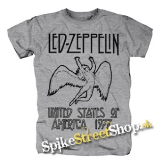 LED ZEPPELIN - United States Of America - sivé pánske tričko