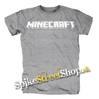 MINECRAFT - Logo - sivé pánske tričko