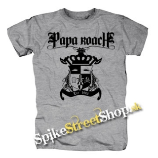 PAPA ROACH - Logo - sivé pánske tričko