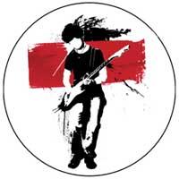 GITARISTA - červený - odznak