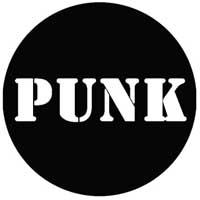 PUNK - čierny odznak