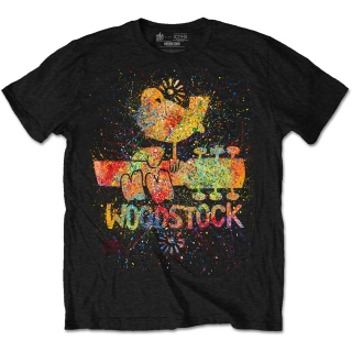 WOODSTOCK - Splatter - čierne pánske tričko