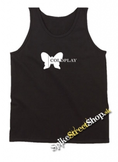 COLDPLAY - Butterfly Logo - Mens Vest Tank Top - čierne