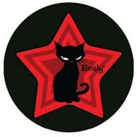 EMILY THE STRANGE - Mačička - odznak