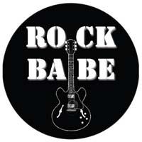 ROCK BABE - čierny odznak