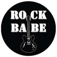 ROCK BABE - čierny odznak