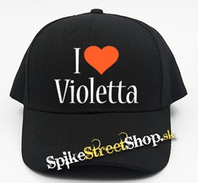 I LOVE VIOLETTA - čierna šiltovka (-30%=AKCIA)
