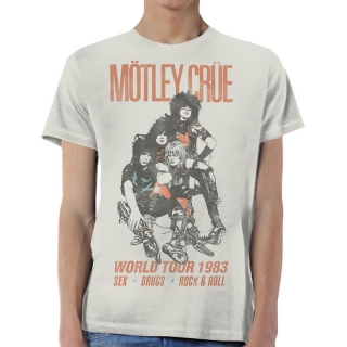MOTLEY CRUE - World Tour Vintage - pieskové pánske tričko