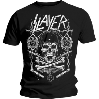 SLAYER - Skull & Bones Revised - čierne pánske tričko