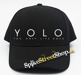 YOLO - You Only Live Once - čierna šiltovka (-30%=AKCIA)