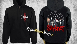 SLIPKNOT - Old Band - čierna pánska mikina na zips